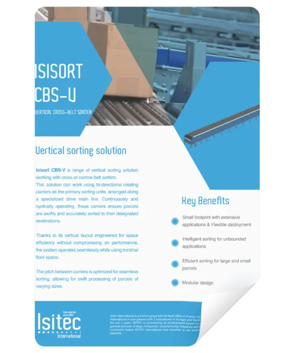 cross belt sorter vertical/ narrow